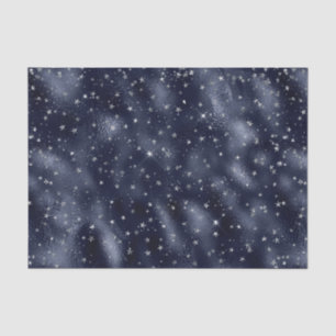 Elegant Silver Stars Christmas Tissue Paper