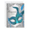 Elegant Silver Teal Blue Masquerade Party