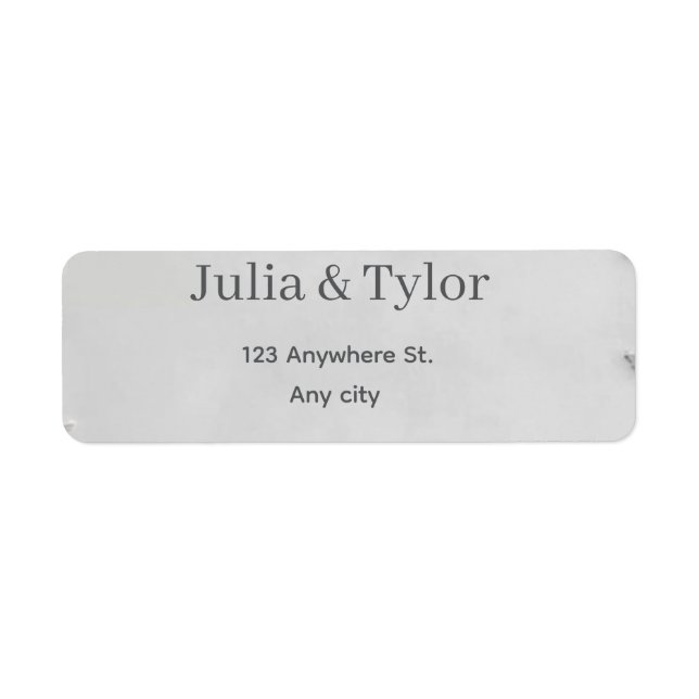 Elegant Silver Wedding Address Label (Front)