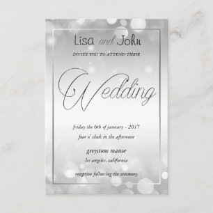 Elegant Silver Wedding Invitation
