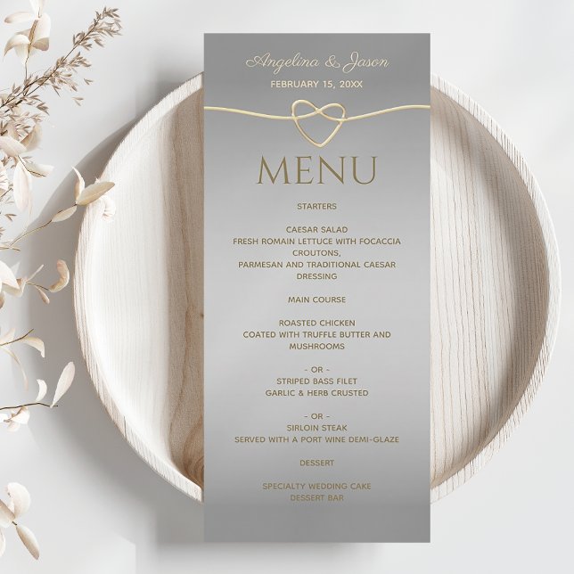 Elegant Silver Wedding Menu (Creator Uploaded)