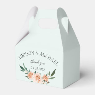 Elegant simpel floral  Mint Favour Box