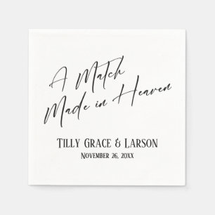 Elegant Simple A Match Made in Heaven Napkin
