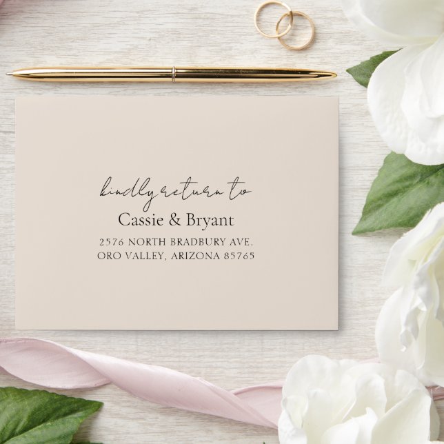 Elegant Simple and Minimalist Wedding Invitation Envelope (Wedding)