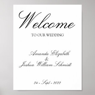 elegant simple and modern Wedding Welcome Sign