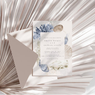 Elegant Simple Beach Wedding Invitation