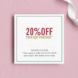 Elegant Simple Beauty Salon Holiday Coupon