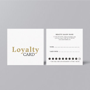 Elegant Simple Beauty Salon Loyalty Card