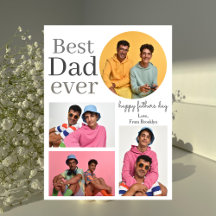 Elegant Simple Best Dad Ever Fathers Day Photo