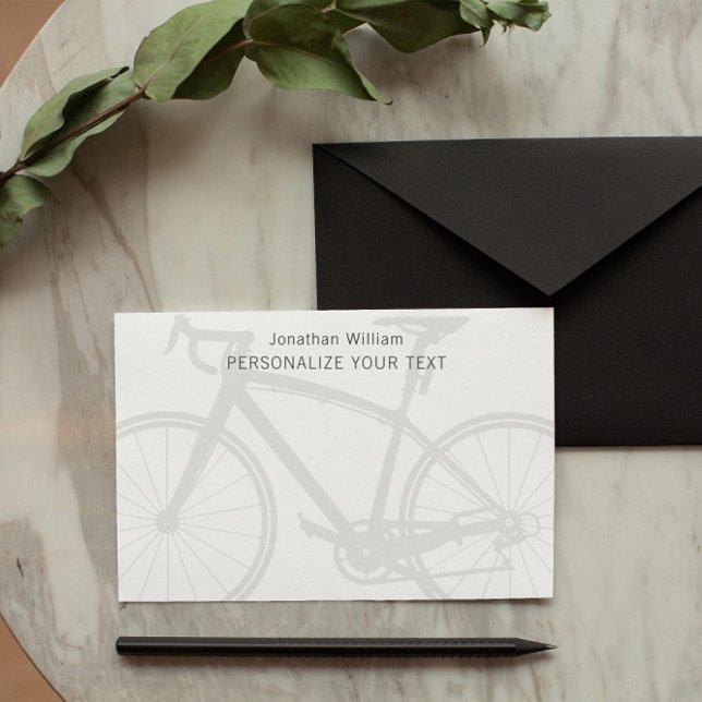 Elegant Simple Bicycle Retro Personal Stationery (Creator Uploaded)