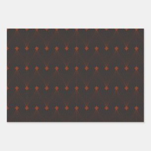 Elegant simple black and red Christmas Wrapping Paper Sheet