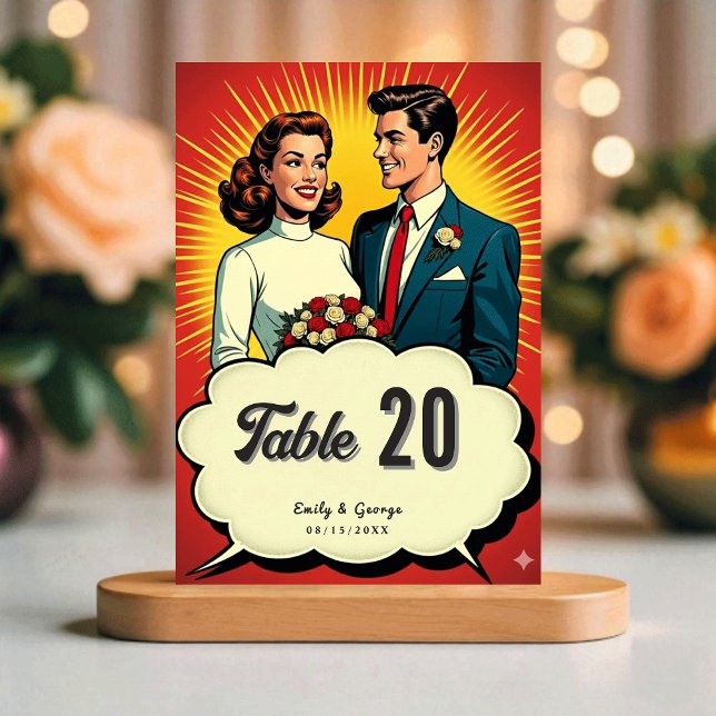 Elegant Simple Black And White Bride Groom Wedding Table Number (Creator Uploaded)