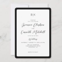Elegant Simple Black and White Minimalist Wedding