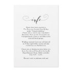 Elegant simple black and white wedding information