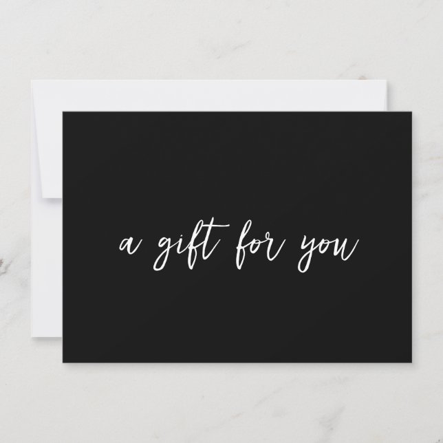 Elegant Simple Black Modern Gift Certificate (Front)