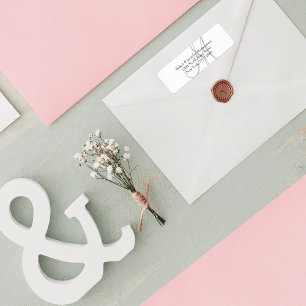 Elegant Simple Black White Grey Monogram Address