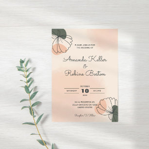 Elegant Simple Boho Wedding Invitation