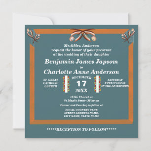 Elegant Simple Bow Tie Customised Wedding Invitation