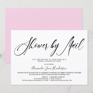 Elegant Simple Bridal Shower By Mail Invitation