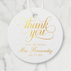 Elegant Simple Bridal Shower Favour Tags