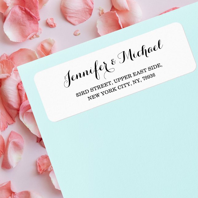 Elegant Simple Bride Groom Weddings Return Address (Elegant Simple Bride Groom Weddings Return Address Label)