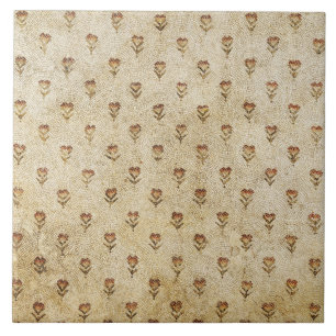 ELEGANT SIMPLE BYZANTINE MOSAIC FLOWERS Antique Tile