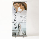 Elegant Simple Calligraphy Photo Wedding Welcome