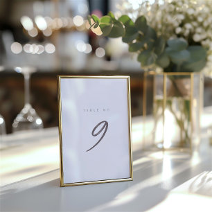 Elegant Simple Calligraphy Table Card