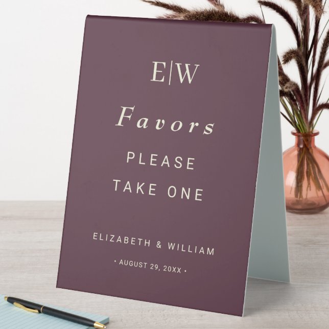 Elegant Simple Cherry Lacquer, Monogram Wedding (In SItu (Table))