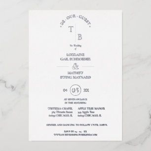 Elegant Simple Chic Initials Modern Photo Couple