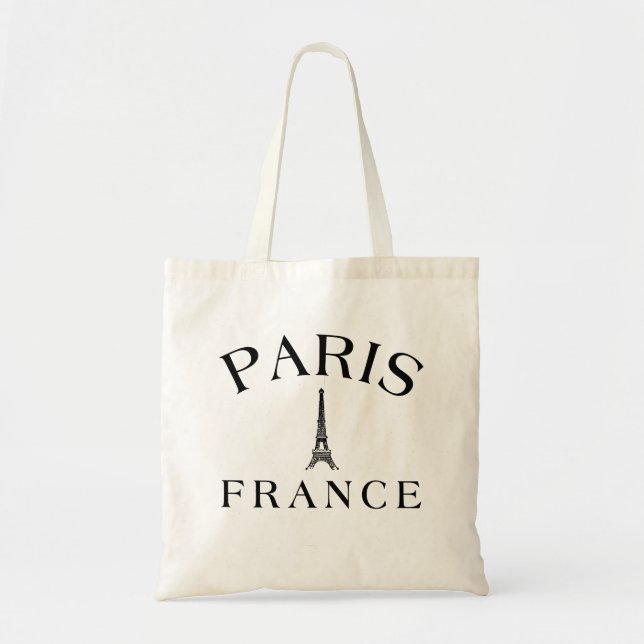 Elegant Simple Chic PARIS Tote Bag (Front)
