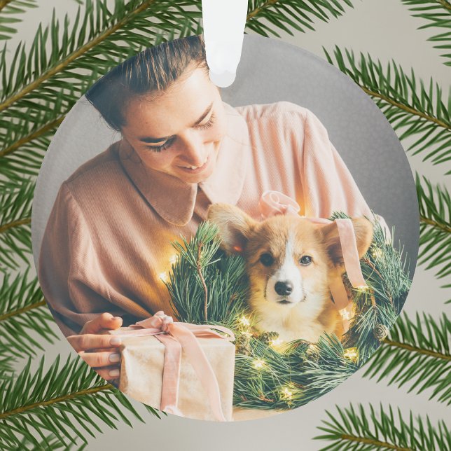 Elegant Simple Christmas | Modern Minimal Photo Ornament (Creator Uploaded)