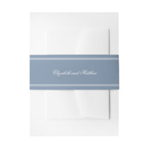 Elegant Simple Classic Faded Blue & White Wedding