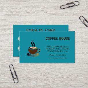 Elegant simple coffee Shop Loyalty Card
