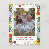 Elegant Simple Colourful Floral Easter Family Phot