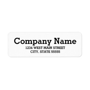 Elegant Simple Company Return Label