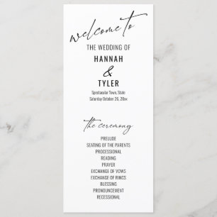 Elegant Simple Contemporary Typography Black White Programme