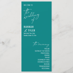 Elegant, Simple, Contemporary Typography Teal Programme