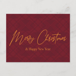 Elegant, simple, cool design of Merry Christmas Postcard