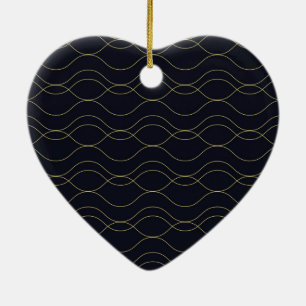 Elegant, simple, cool, trendy wavy illustration ceramic tree decoration