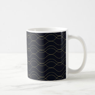 Elegant, simple, cool, trendy wavy illustration coffee mug