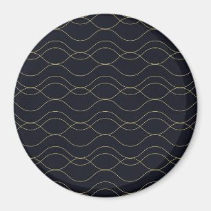 Elegant, simple, cool, trendy wavy illustration magnet