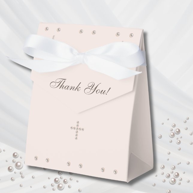Elegant Simple Cross Christian Baptism Favour Box (Creator Uploaded)