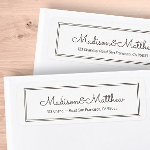 Elegant Simple Cursive Script Return Address