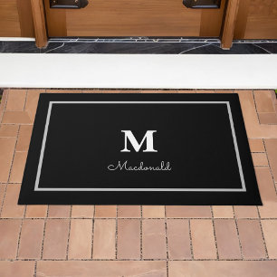 Elegant Simple Custom Monogram  Doormat