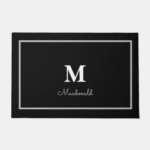 Elegant Simple Custom Monogram  Doormat