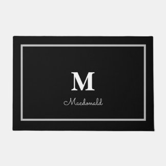 Elegant Simple Custom Monogram  Doormat