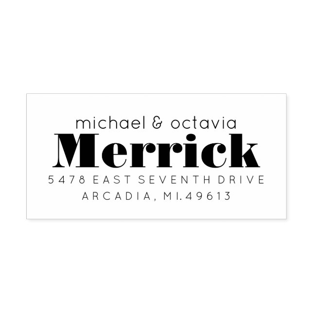 Elegant Simple Custom Return Address Rubber Stamp (Imprint)