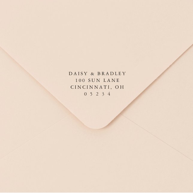 Elegant Simple Custom Wedding Return Address Self-inking Stamp (Creator Uploaded)