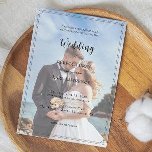 Elegant Simple Customizable Photo Wedding Invitation
